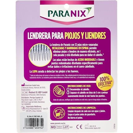 Paranix Fine-Toothed Comb For Treating Lice And Nits - No Insecticides
