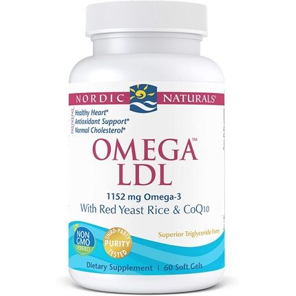 Nordic Naturals Omega With Red Yeast Rice And Coq10 Softgels 60 Capsules 1152Mg