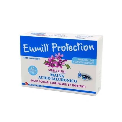 Recordati Eumill Protection Visual Stress Eye Drops 20 Single Dose Containers