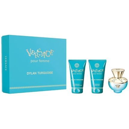 Versace Dylan Turquoise Edt 50Ml + Shower Gel 50Ml + Body Gel 50Ml