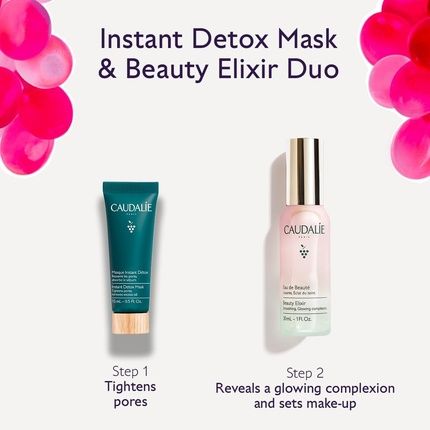 Caudalie Beauty Elixir And Detox Mask Duo Gift Set 30Ml