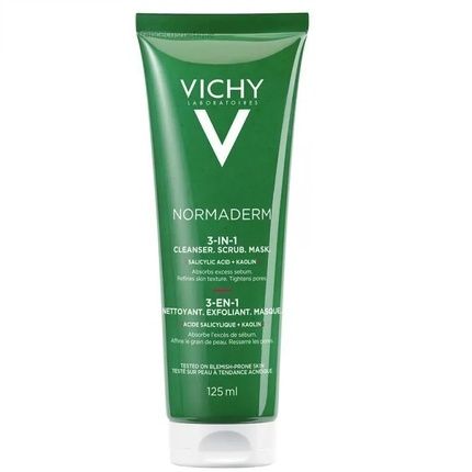 Vichy Normaderm 3-In-1 Cleanser Peeling Mask 125Ml