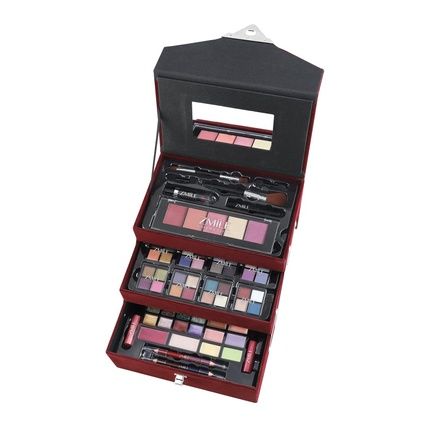 Zmile Cosmetics Beauty Case Velvety Vegan Makeup Case In Dark Berry