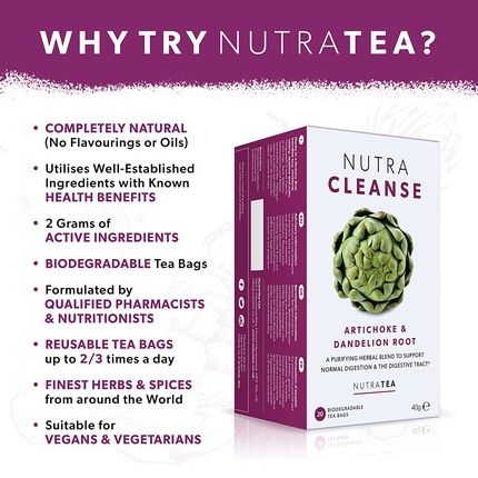 Nutracleanse Detox Tea With Artichoke And Dandelion Root 20 Pack - Herbal Tea For Detox And Digestion Support - Image 3