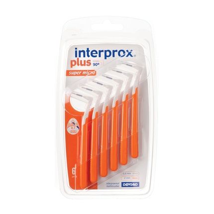 Interprox 0.5Mm Orange Super Micro Plus Interproximal Brush 6 Count