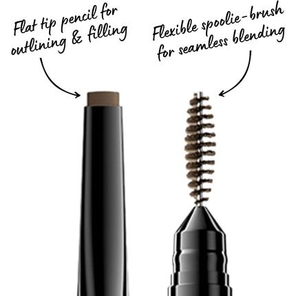 Nyx Professional Makeup Precision Brow Pencil Dual Ended With Flat Tip Pencil And Spoolie Brush Vegan Formula Shade Ash Brown 04