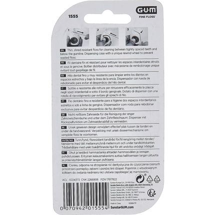 Gum Fine Waxed Floss 1 Unit