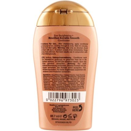 Ogx Ever Straightening Brazilian Keratin Smooth Travel Size Conditioner 88.7Ml - Image 3