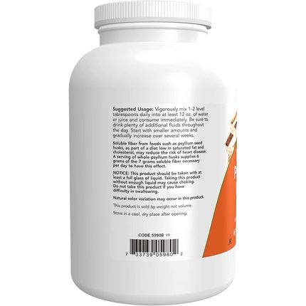 Now Foods Psyllium Husk 340G - Image 3