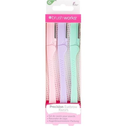 Brushworks Precision Eyebrow Razor Pastel