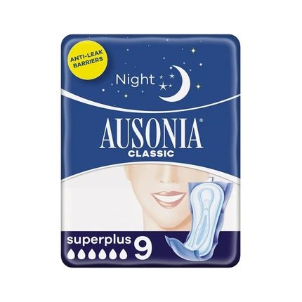 Hygiene Ausonia Unisex Ausonia Night Compresses Super Plus 9 U