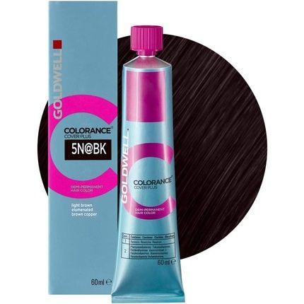 Goldwell Colorance Cover Plus Demi-Permanent Hair Colour 5Nabk Light Brown Elumenated Brown Copper 60Ml