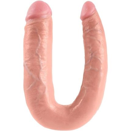 Pipedream King Cock Flesh Large Double Trouble Dildo - Beige L