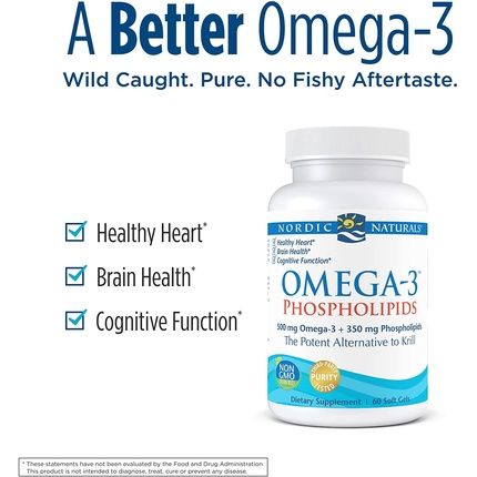 Nordic Naturals Omega-3 Phospholipids 500Mg 60 Soft Gels - Heart & Brain Health - Non-Gmo