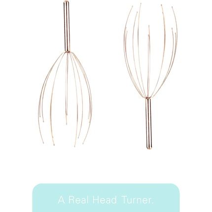 Kikkerland Copper Head Massager Flexible Scalp Massager Scratcher Tingler For Stress Relief And Relaxation 24.9Cm X 10.9Cm X 10.9Cm - Image 3