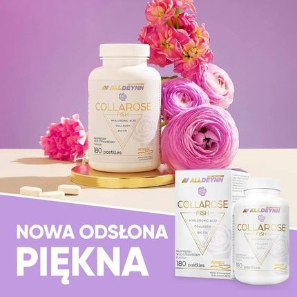 Allnutrition Alldeynn Collarose Fish Pastilles Raspberry Wild Strawberry 180 Tabs - Image 3