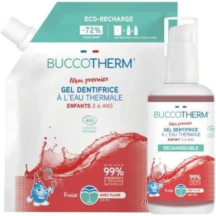 Buccotherm My First Organic Strawberry Thermal Water Toothpaste Ecorefill 200Ml