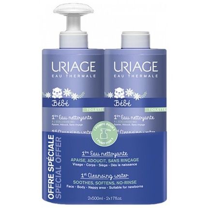 Uriage Baby 1St Cleansing Water 500Ml - Pack Of 2