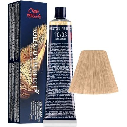Wella Koleston Perfect Me+ 10/03 Light Natural Golden Blonde Hair Dye 60Ml