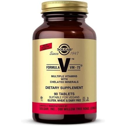 Solgar Formula Vm-75 Multivitamin With Chelated Minerals 90 Tablets