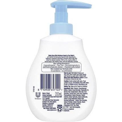 Baby Dove Rich Moisture Head To Toe Wash 200Ml