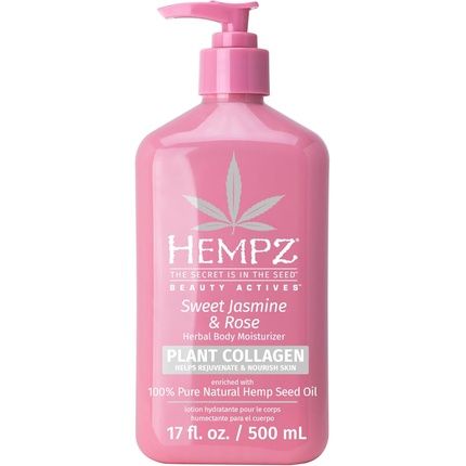 Hempz Sweet Jasmine And Rose Collagen Infused Herbal Body Moisturizer For Unisex