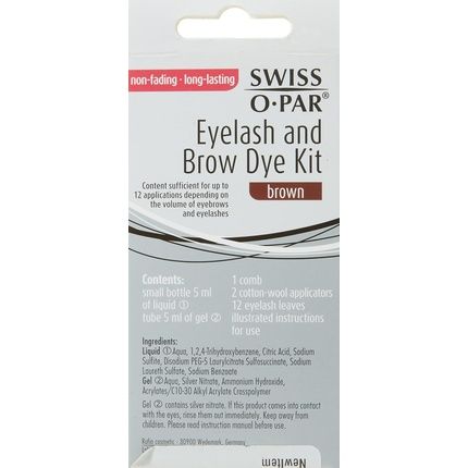 Swissopar Eyebrow And Eyelash Tint Brown 12 Applications - Image 3