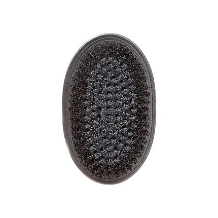 Red Premium Boar Bristles Brush Pocket Wave Brush With Case Bow Wow 360 Wave Brush For Men Medium Hard Curved Brush Silver - Image 3