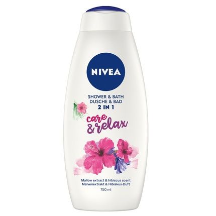 Nivea Shower & Bath 2 In 1 Care & Relax - 750Ml