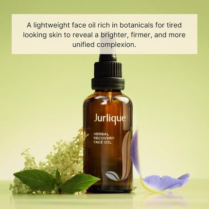 Jurlique Herbal Recovery Face Oil Restores Radiance Visibly Minimises Fine Lines Intense Hydration Boost Glow 100% Natural Plant Extracts All Skin Types Natural Ingredients 50Ml