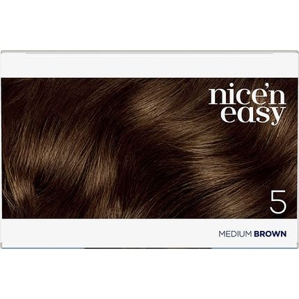 Clairol Nice'N Easy Creme Natural Looking Oil Infused Permanent Hair Dye 5 Medium Brown - Image 3