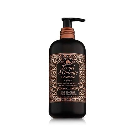 Tesori D'Oriente Hammam Cream Soap With Argan Oil And Orange Blossom 10.14 Fluid Ounces (300Ml) - Italian Import