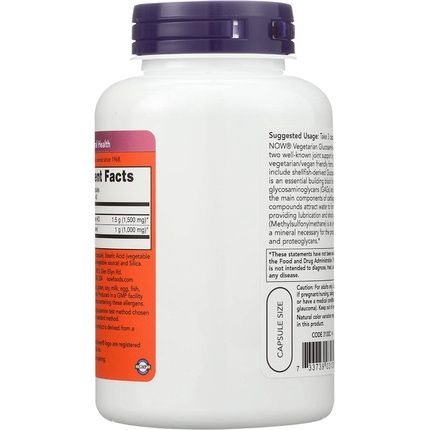 Now Foods Vegetarian Glucosamine Msm 120 Capsules