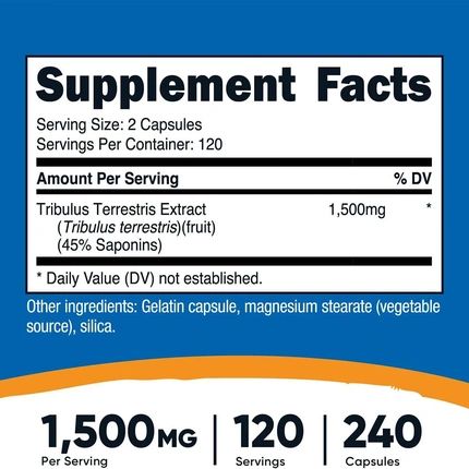 Nutricost Tribulus 1500 Mg 240 Capsules