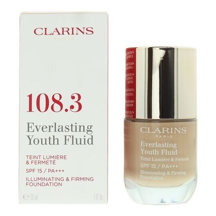 Clarins Everlasting Youth Fluid Foundation Spf 15 1083 Organza 30Ml For Women