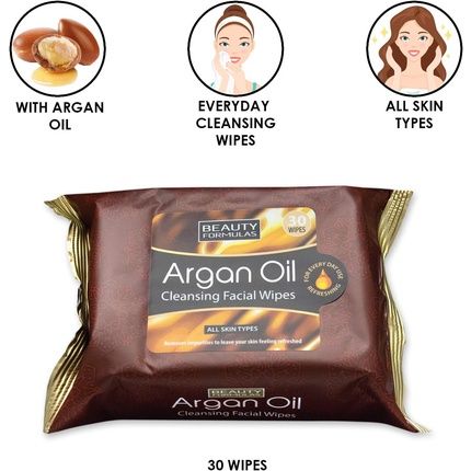 Beauty Formulas Facial Wipes With Argan Oil