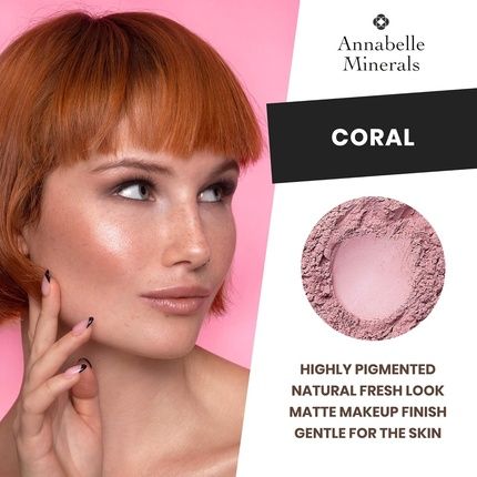بودرة أحمر الخدود المعدنية الطبيعية بالكامل من أنابيل مينيرالز، لمسة نهائية غير لامعة للمكياج