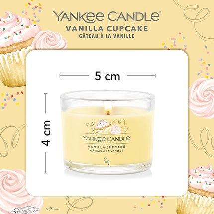 Yankee Candle Scented Candle | Votive Candle With Vanilla Cupcake | Soy Wax Mix | 1