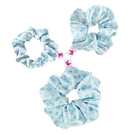 Barbie Glov Hair Scrunchies For Girls Satin Hair Bands Set Of 3 Blue Panther