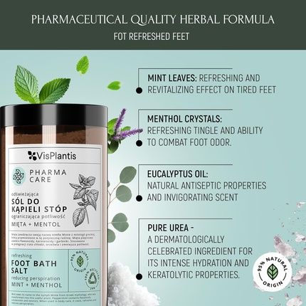 Vis Plantis Foot Soak Salt With Mint & Menthol 560G - Image 3