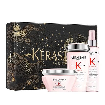 Kerastase Genesis Masque Gift Set For Weak Hair - Includes Bain Nutri-Fortifiant 250Ml, Masque Reconstituant 200Ml, Defense Thermique 150Ml