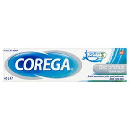 Corega Denture Adhesive Cream Flavorless Zinc Free 40G