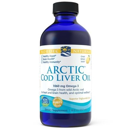 Nordic Naturals Arctic Cod Liver Oil Lemon 8Oz Bottle