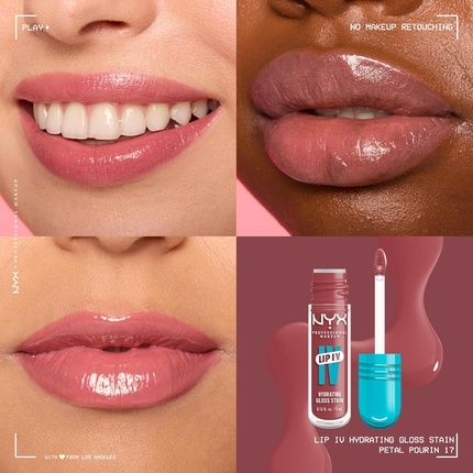 Nyx Professional Makeup Lip Iv Hydrating Glossy Lip Stain Longlasting Tinted