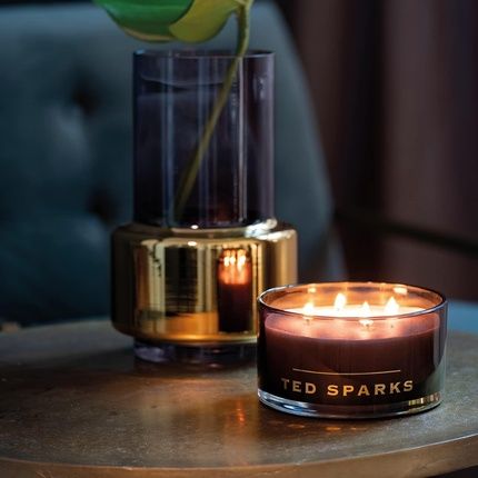 Ted Sparks Demi Bamboo & Peony Scented Candle In Glass 8Cm Height 15Cm Diameter - Image 3