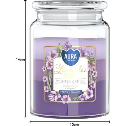 Bispol Large Scented Candle In Glass With Lid - Lavender Relief