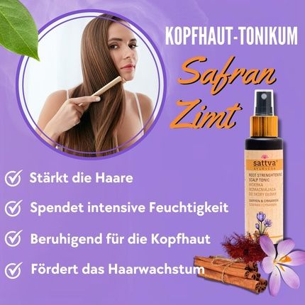 Sattva Ayurveda Rub In Strengthening Scalp Lotion Saffron Cinnamon 100Ml - Image 3