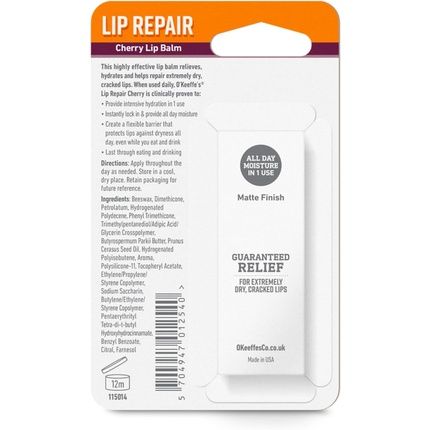 O'Keeffe'S Lip Repair Cherry 42G For Extremely Dry Cracked Lips