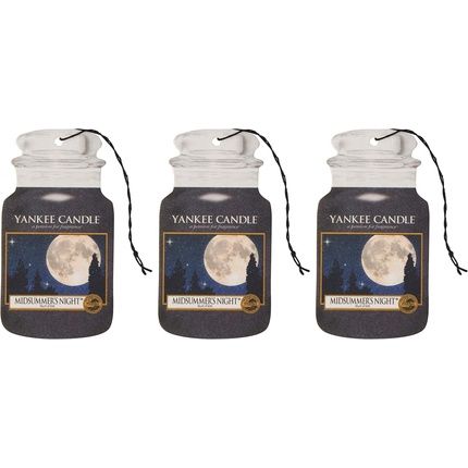 Yankee Candle Car Jar Scented Air Freshener Midsummer'S Night - Pack Of 3