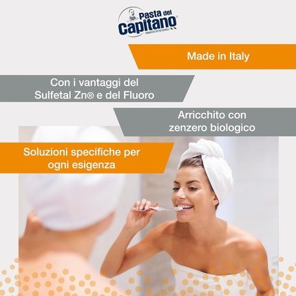 Pasta Del Capitano Bio Ginger Toothpaste With Antibacterial Action 75Ml